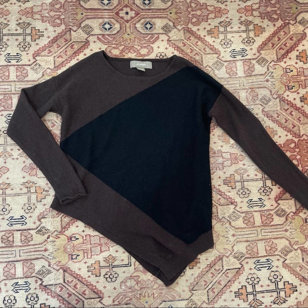 Ply Cashmere Colorblock Sweater - Picture 2 of 4